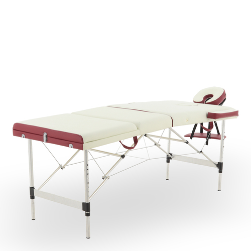 Массажный стол складной Med-mos JFAL01A 3-х секционный, алюминиевая рама, двуцветный, ложе 185х70 фото 13