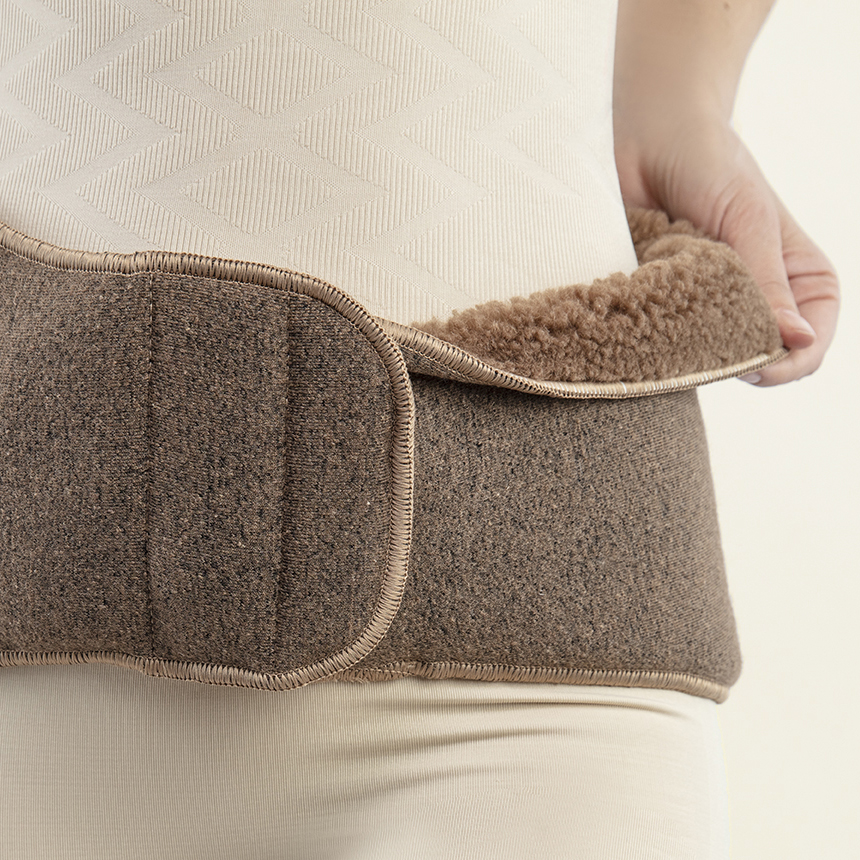 Пояс согревающий стрейч Woolhouse, натуральная шерсть, цвет коричневый (верблюд) фото 2