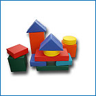 Набор строительный из 20 элементов МИНИ эконом куб (20*20*20) фото 1