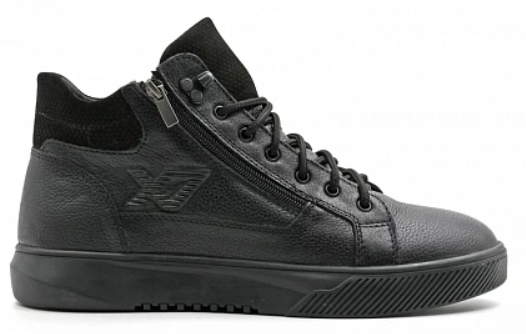 Ботинки ортопедические мужские зимние Ортомода 1-14-2025-3 черные увеличенной полноты на молнии фото 4