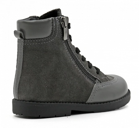 Ботинки ортопедические детские утепленные Ортомода 2152-СВ-104 серые с каблуком Томаса фото 3