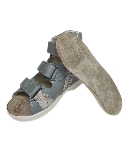 Сандалии ортопедические детские с открытым носом Орфея Б2-112-227-284-1 кожаные с 3D стелькой фото 3